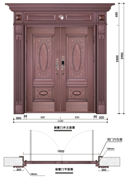 別墅銅門設計圖紙