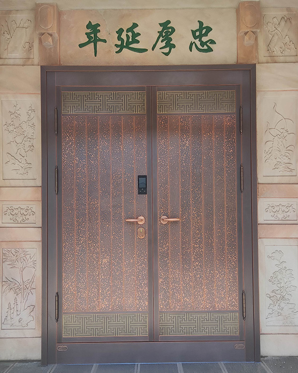 榆林神木市店塔鎮自建房庭院銅門 
